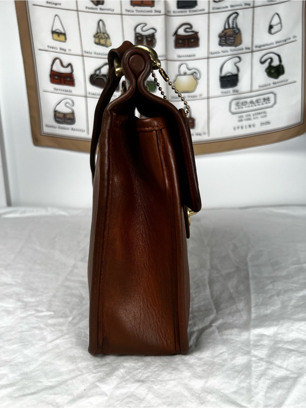 Vintage Coach Murphy Bag 9930 British Tan Leather Crossbody USA Made Pre-1994 - Picture 6 of 16